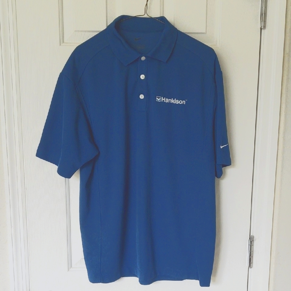Men's Nike Dry-Weave Blue Polo Shirt